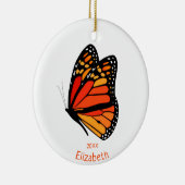 pretty Monarch butterfly commemorative year Keramisch Ornament (Rechts)