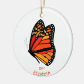pretty Monarch butterfly commemorative year Keramisch Ornament (Links)
