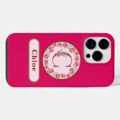 Pretty Monogram C Bloemstuk iPhone Hoesje (Achterkant horizontaal)