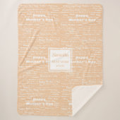 Pretty Mother’s Day Gift Pink Typography Blanket Sherpa Deken (Voorkant)