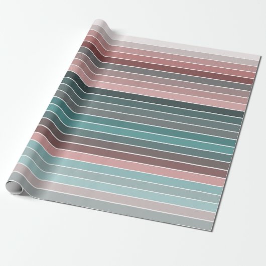 Pretty Multicolored Stripe Cadeaupapier (Uitgerold)