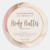 Pretty Neutral Pink Brushstroke Gold Product Label (Voorkant)