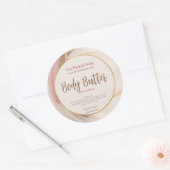 Pretty Neutral Pink Brushstroke Gold Product Label (Envelop)