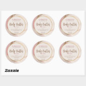 Pretty Neutral Pink Brushstroke Gold Product Label (Vel)