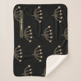 Pretty Night Mimosa Floral Customize  Sherpa Deken