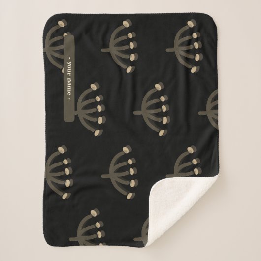 Pretty Night Mimosa Floral Customize Sherpa Deken (Voorkant)