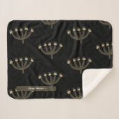 Pretty Night Mimosa Floral Customize Sherpa Deken (Voorkant (horizontaal))