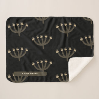 Pretty Night Mimosa Floral Customize Sherpa Deken