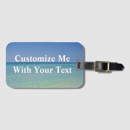 Pretty Ocean Custom Beach Trip Bagagelabel (Voorkant (horizontaal))