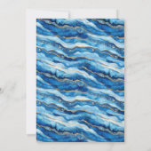 Pretty Ocean Wave Heart 50th Birthday Kaart (Achterkant)