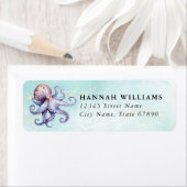 Pretty Octopus Return Address Labels (Insitu)