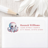 Pretty Octopus Return Address Labels (Insitu)
