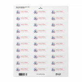 Pretty Octopus Return Address Labels (Full Sheet)