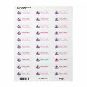Pretty Octopus Return Address Labels (Full Sheet)