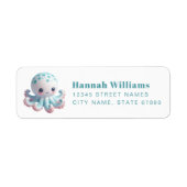 Pretty Octopus Return Address Labels (Voorkant)