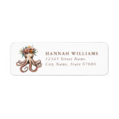 Pretty Octopus Return Address Labels (Voorkant)