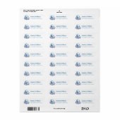 Pretty Octopus Return Address Labels (Full Sheet)