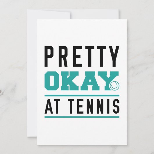 Pretty Okay At Tennis Bedankkaart (Voorkant)