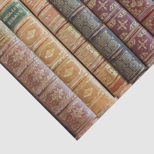 Pretty Old Book Spines Decoupage Tissuepapier (Detail)