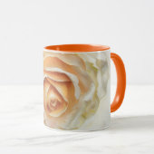 Pretty Orange Cream Rose Art Coffee Tea Mug Mok (Voorkant rechts)