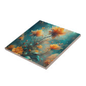 Pretty Orange Flowers  Tegeltje (Zijkant)