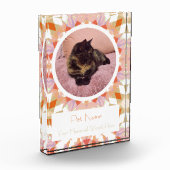 Pretty Orange Green Pet Cat Dog Memorial Keepsake Fotoblokken (Links)