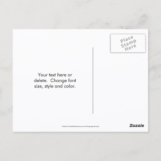 Pretty Orchid Flower Personalized Briefkaart (Achterkant)