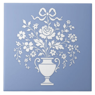 Pretty Ornate Wedgewood stijl bloemmotief keramisc Tegeltje