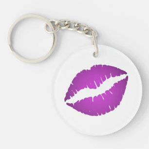 Pretty Paarse Ombre Lipstick Pout Kus Sleutelhanger