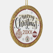 Pretty Paisley Custom  Christmas Ornament (Rechts)