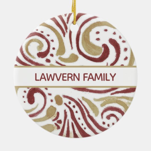 Pretty Paisley Custom  Christmas Ornament (Achterkant)