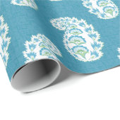 Pretty Paisley in Green and Aqua Cadeaupapier (Rol Hoek)