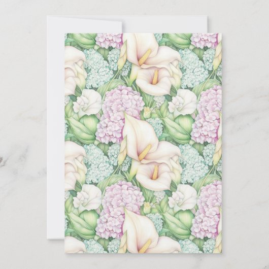 Pretty Pastel Calla Lily 70th Birthday Kaart (Achterkant)