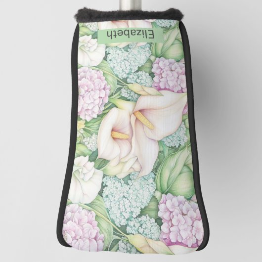 Pretty Pastel Calla Lily Personalized Golfheadcover (Draai 90)