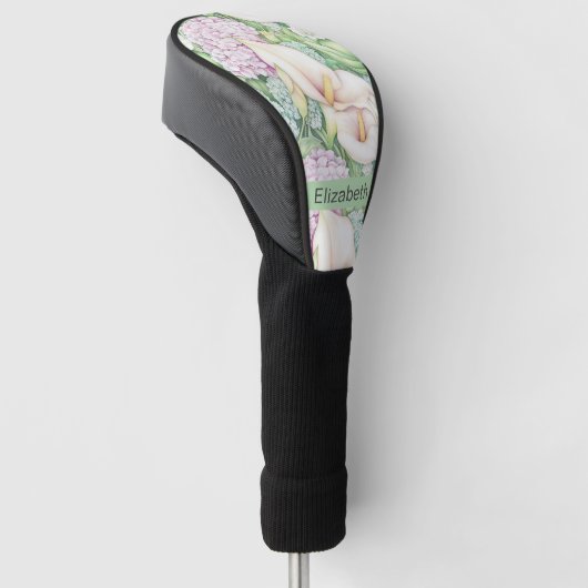 Pretty Pastel Calla Lily Personalized Golfheadcover (Schuin)