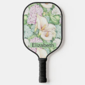 Pretty Pastel Calla Lily Personalized Pickleball Paddle (Voorkant)