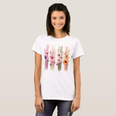 PRETTY PASTEL COLORED POPPY FLOWERS T-SHIRT (Voorkant volledig)