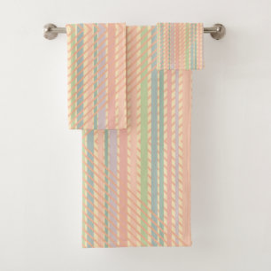 Pretty Pastel Diamant Patroon Bad Handdoek