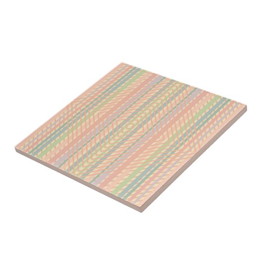 Pretty Pastel Diamant Patroon Tegeltje (Zijkant)