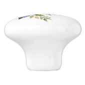 Pretty Pastel Floral Keramische Knop (Zijkant)