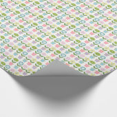 Pretty Pastel Flower Pots Pattern Cadeaupapier (Hoek)