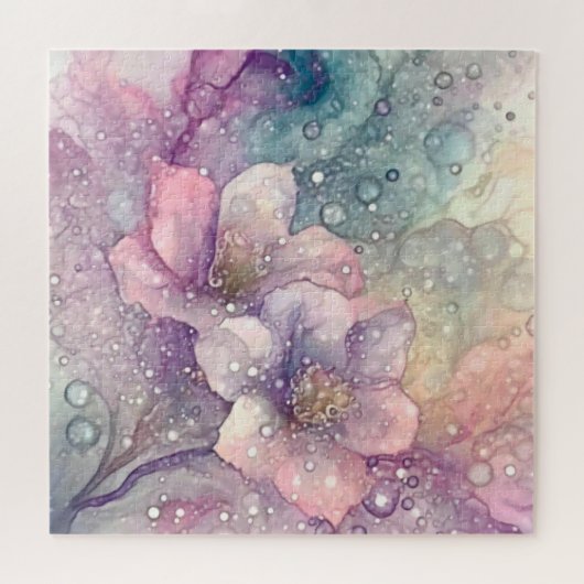 Pretty Pastel Flowers Legpuzzel (Horizontaal)
