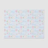 Pretty Pastel Love and Flowers Pattern Tissuepapier (Voorkant)