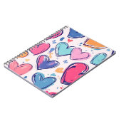 Pretty Pastel Love Hearts Valentines Notitieboek (Linkerzijde)