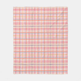 Pretty Pastel Plaid Fleece Deken