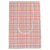 Pretty Pastel Plaid Medium Cadeauzakje (Achterkant)