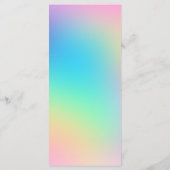 Pretty Pastel Rainbow Gradient Wedding Program Programmakaart (Achterkant)