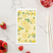 Pretty Pastel Yellow Floral Pattern, Servet (Insitu)