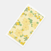 Pretty Pastel Yellow Floral Pattern, Servet (Hoek)