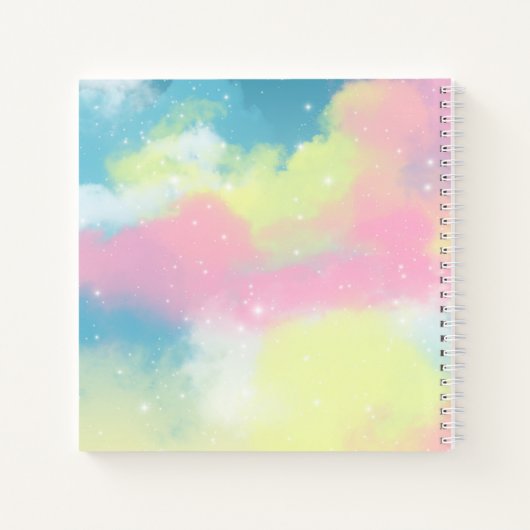 Pretty Pastels Monogram Square Notitieboek (Achterkant)
